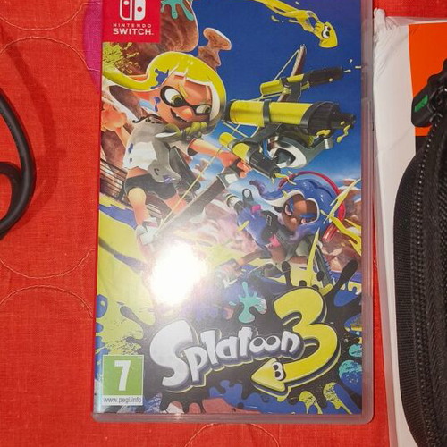 Nintendo Switch OLED White 2024 used with Splatoon 3 and extras