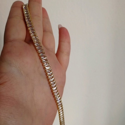 Anklet new gold with zircon