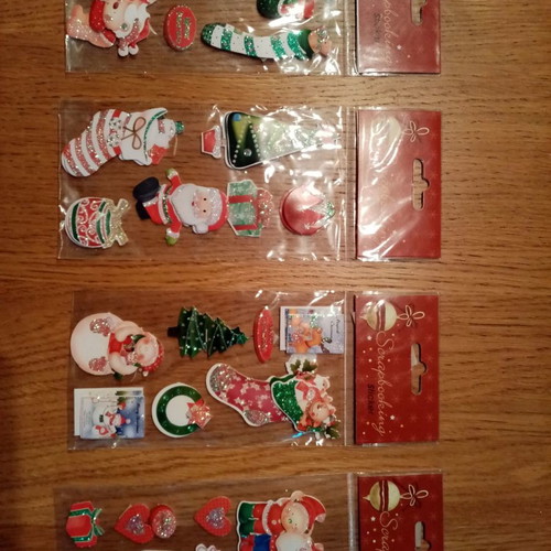 Christmas sticker packs new, 4 pieces
