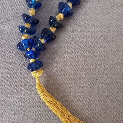 Impressive Table Decorative Worry Beads - Blue Glass Beads (370g)
