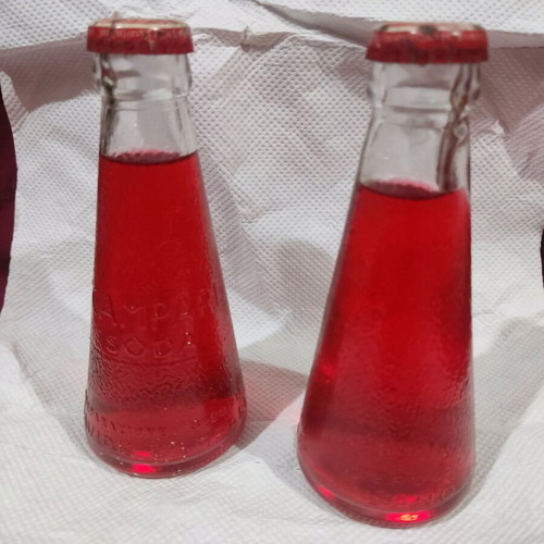 Campari Soda bottles used vintage for decoration