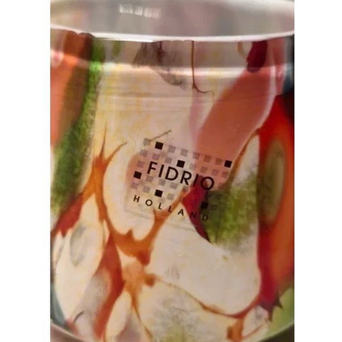 Fidrio Holland hand-blown glass vase tealight holder, colourful, 10 cm