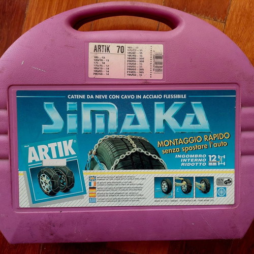 Simaka Artik snow chains used, sturdy with 12 mm link