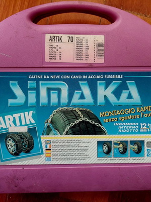 Simaka Artik snow chains used, sturdy with 12 mm link