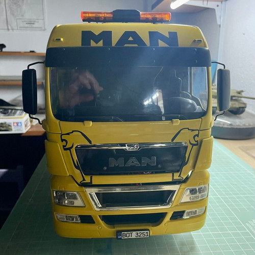 Tamiya MAN TGX Remote Control Truck with Moving Platform like new