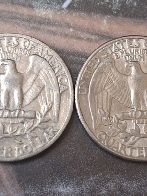 United States Quarter Dollar coins like new, set of 2, 1971 and 1986