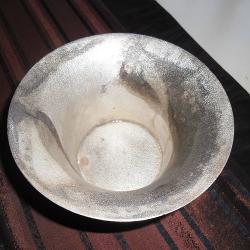 Silver-plated cachepot used, height 10cm, diameter 15cm