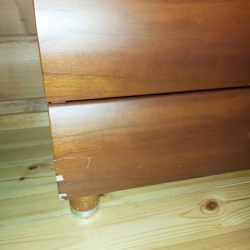 Cherry bedroom set used, 6-piece solid wood