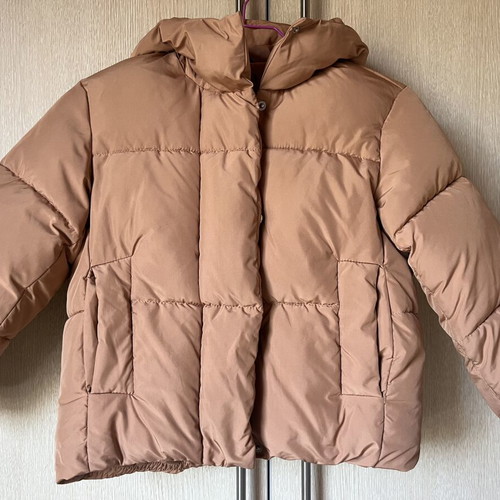 Zara beige jacket with hood for 6-7 years old girls