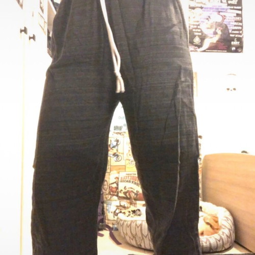 Hippie Boho pants like new, one size, black and gray