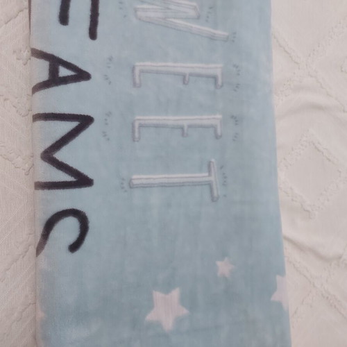 Baby velour crib blanket used, thick