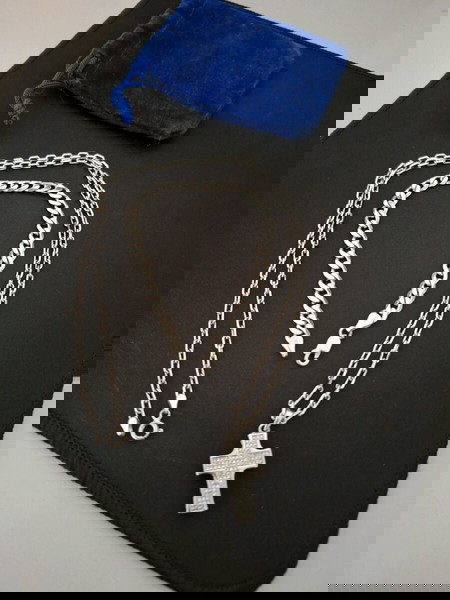 Cross Set And Bracelet Real Sterling Silver 925 Σετ σταυρών και βραχιόλι από ασήμι