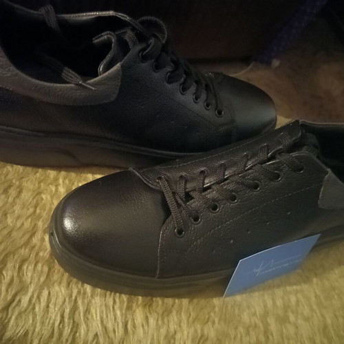 Martinetto men's shoes size 43 new, black leather casual