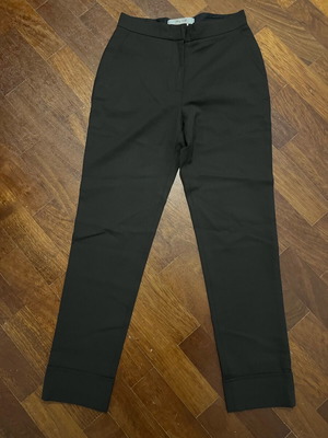Fabric pants like new, dark brown, ankle length, size XS