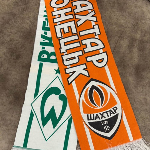 Uefa Cup Final 2009 scarf collectible, like new, Shakhtar Donetsk - Werder Bremen