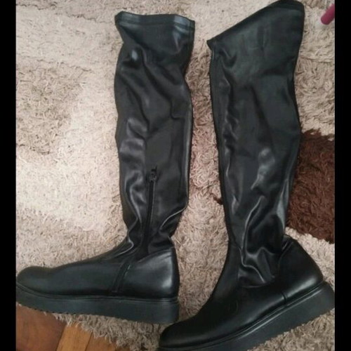 Migato boots new, straight knee-high, size 39, black