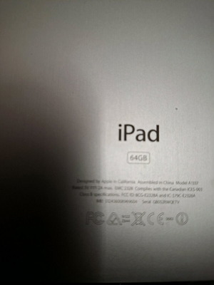 Apple iPad 1ης γενιάς 64GB WiFi μεταχειρισμένο, μη λειτουργικό για ανταλλακτικά ή επισκευή