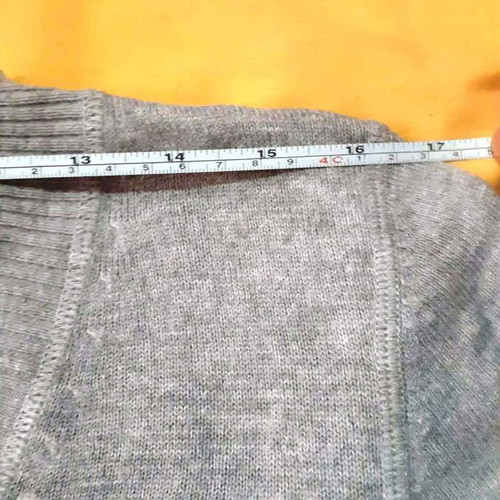 Essentiel women's grey knitted blouse dress with wool and cotton, size M like new