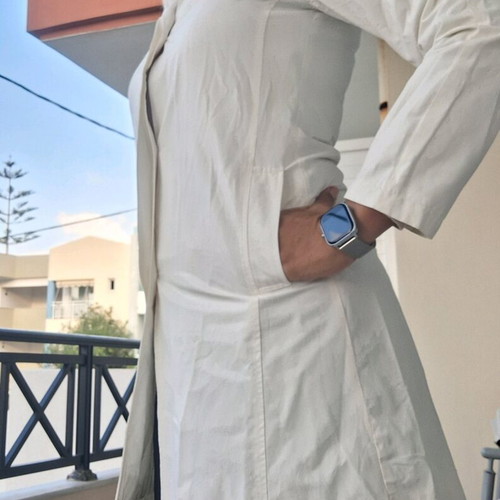 Vintage white capartina coat used, small, Project Classico