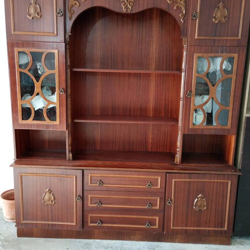 Showcase vintage used with display cabinet and cupboards
