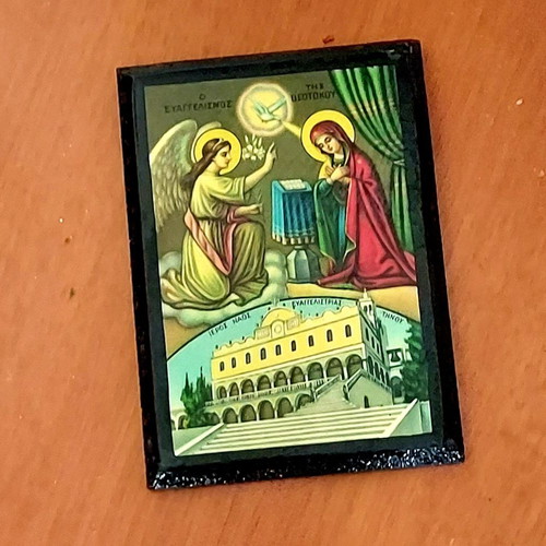 Vintage εικόνα Ευαγγελισμού από την Τήνο σαν καινούργια
