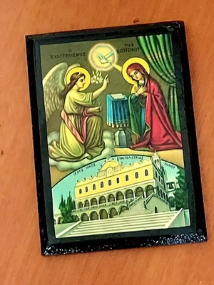 Vintage εικόνα Ευαγγελισμού από την Τήνο σαν καινούργια