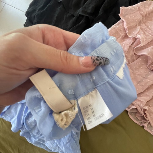 H&M skirts set of 2, medium size, blue and pink