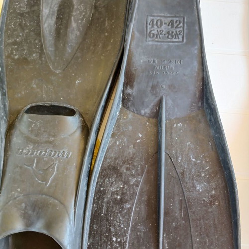 Black swim fins used, size 40-42