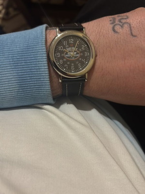 Harley Davidson wristwatch men's like new, quartz, black and silver