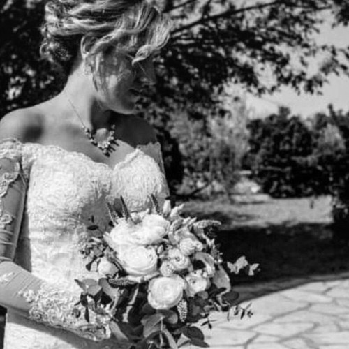 Wedding dress with veil from Los Angeles, California
