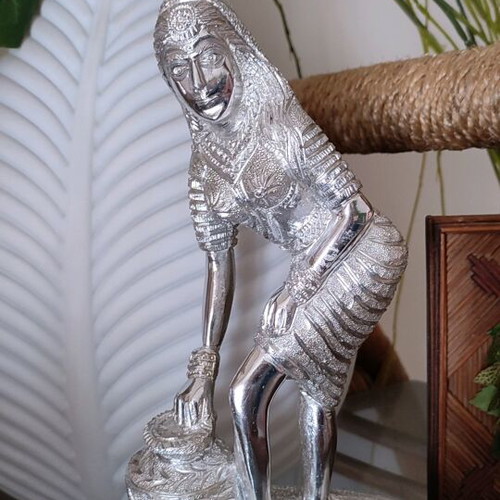 Vintage Metal Silver-Plated Figurine
