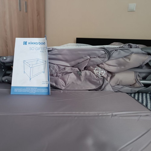 Kikkaboo Travel Bed New for Kids 6-36 Months with Carrying Bag