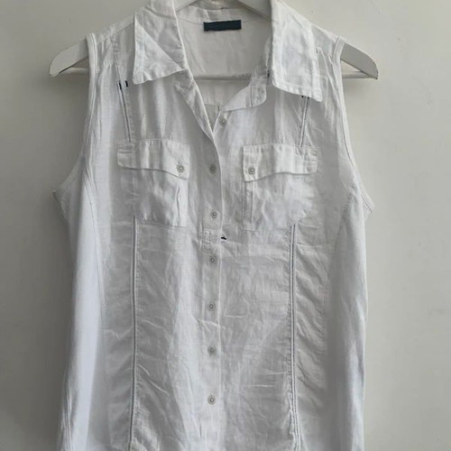 GCfontana white sleeveless shirt, size L