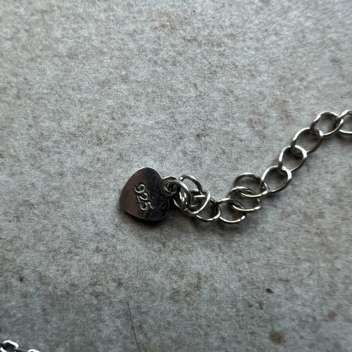 S925 necklace and bracelet set like new, silver