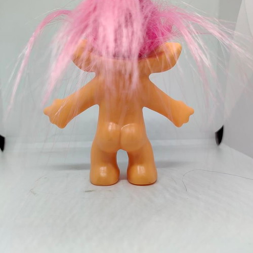 Collectible Efxoulis Troll Doll with Pink Hair and Crystal like new