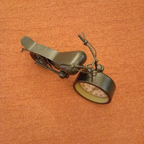 Metal motorcycle clock new, length 30 cm
