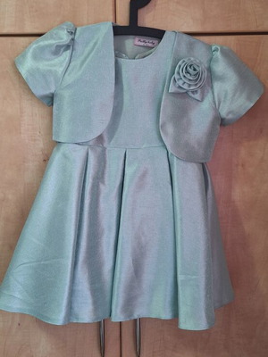 Pretty Baby turquoise party dress with bolero for 6-year-old girl, like new