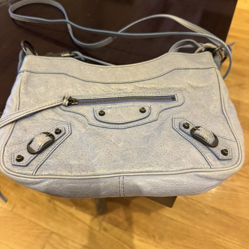Balenciaga Classic Hip Bag like new, blue leather shoulder