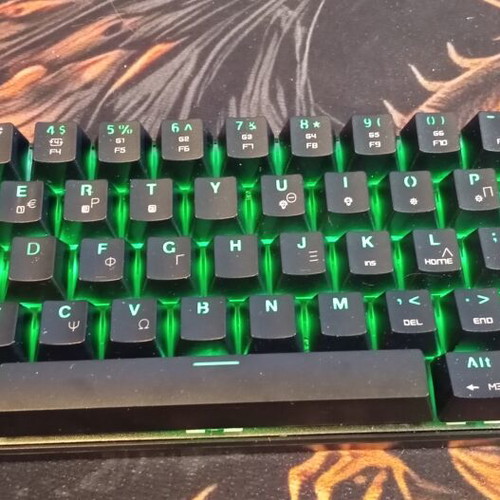 Motorspeed CK62 wireless keyboard with extra keycaps