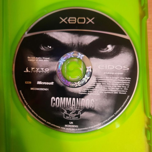 Commandos 2 Men of Courage for Original Xbox like new with manual
