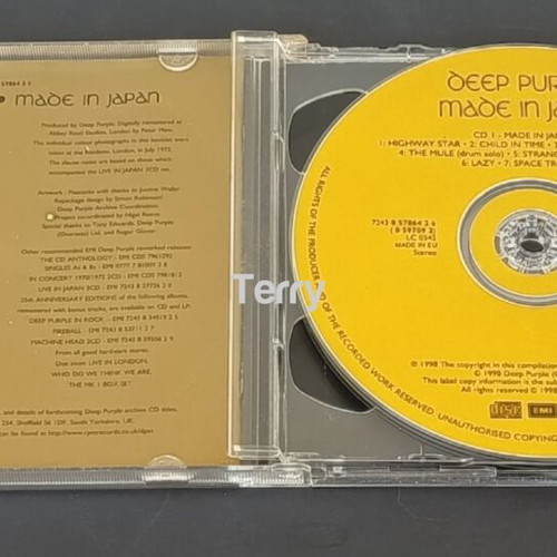 Deep Purple Made in Japan CD remastered edition used, metal
