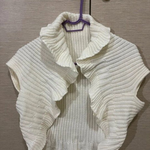 Bolero white like new, sleeveless, size S