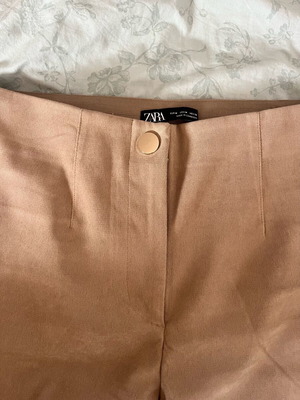 Zara fabric stretch pants like new, size M, beige-brown