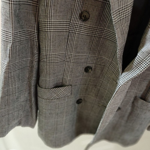 Women's checked jacket like new, size M 38 10, black and white