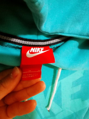 Nike hoodie size M turquoise like new