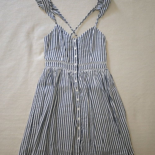Summer striped dress H&M like new, white and blue, size XS