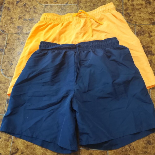 H&M swim shorts set of 2 like new, blue and orange, age 14+