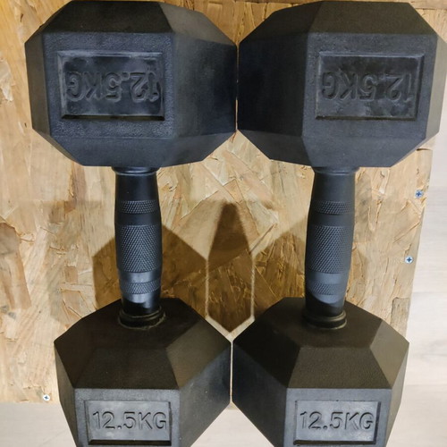 Dumbbells with rack, like new fitness equipment
