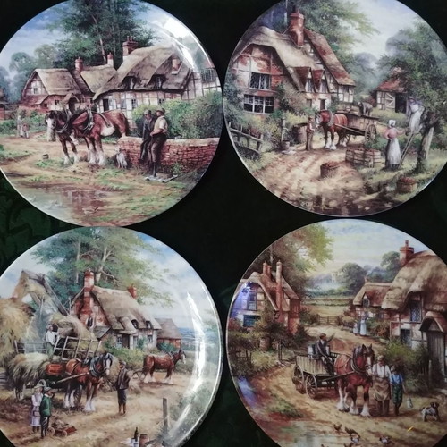 Bradex wall plates set of 4 Wedgwood fine bone china 1992 new