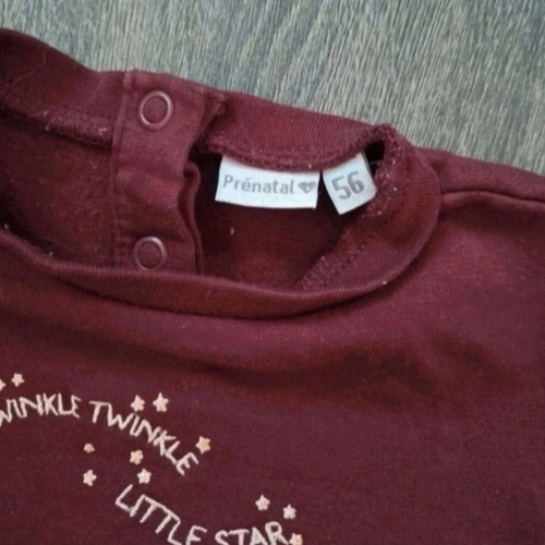 Prénatal baby sweater size 56, burgundy